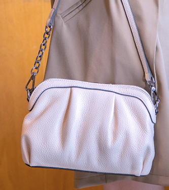 SG6688 Small Leather Handbag White (offwhite/bone)