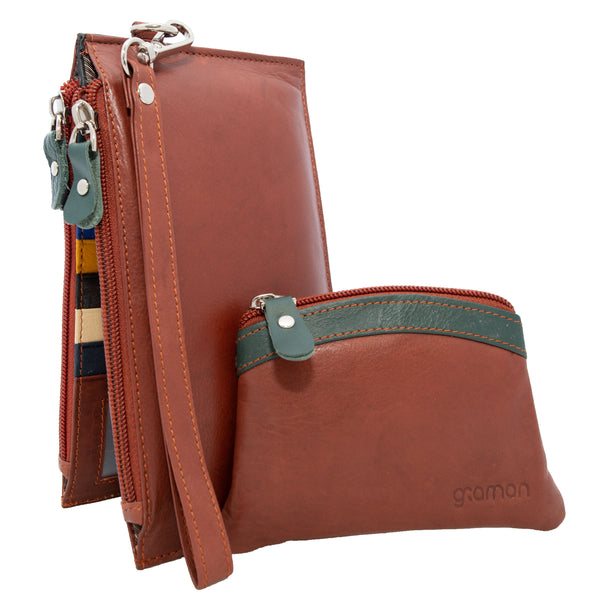 Gramon Ladies’ Leather RFID Wallet Brown