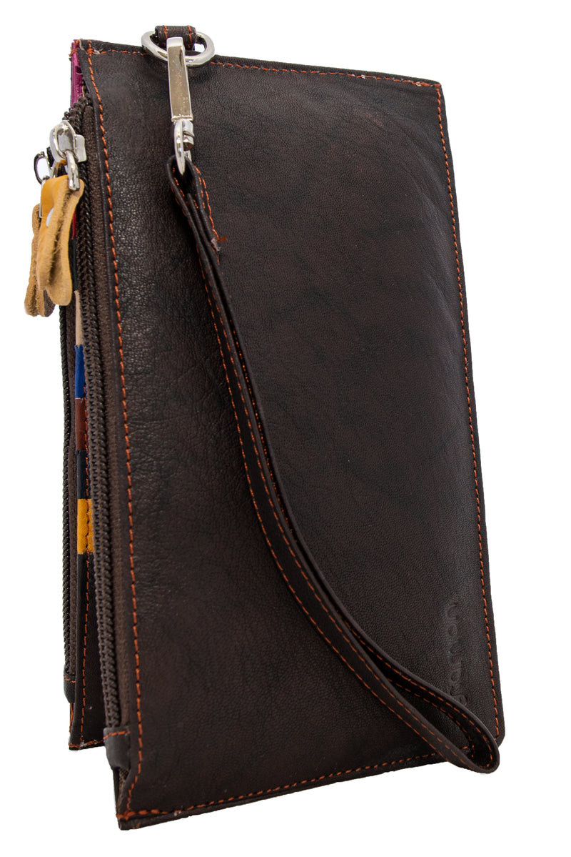 Gramon Ladies’ Leather RFID Wallet Dark Brown