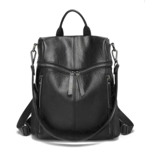 A001 Backpack / Shoulder Bag Black