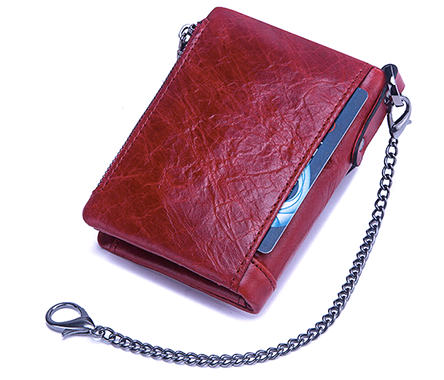 BP829 Wallet leather RFID protected Red