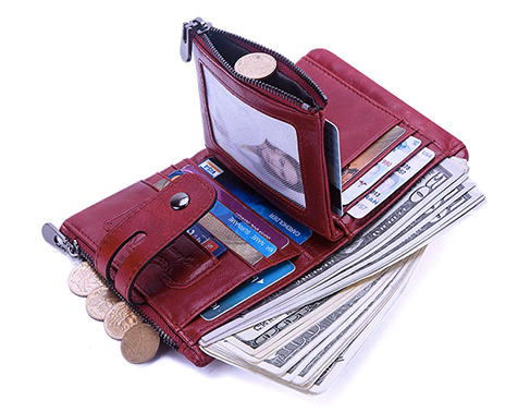 BP829 Wallet leather RFID protected Green