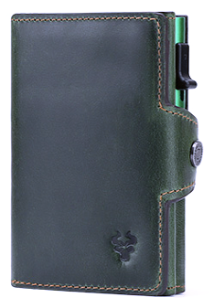 BP706 Pop-up Wallet leather RFID protected Green