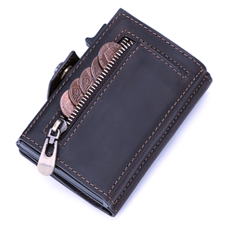 BP706 Pop-up Wallet leather RFID protected Coffee