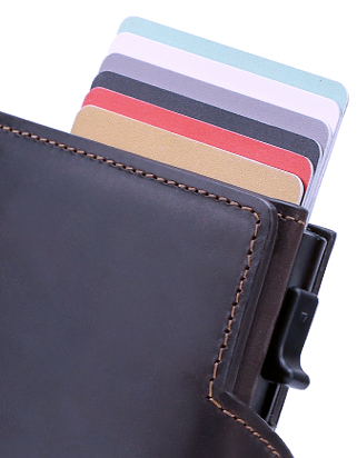 BP706 Pop-up Wallet leather RFID protected Black