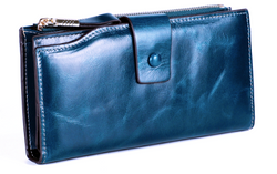 TPAI192 Wallet leather RFID protected Blue