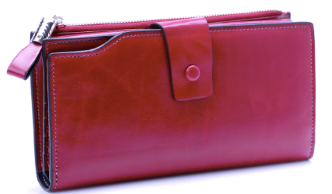 TPAI192 Wallet leather RFID protected Red