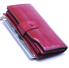 TPAI192 Wallet leather RFID protected Red