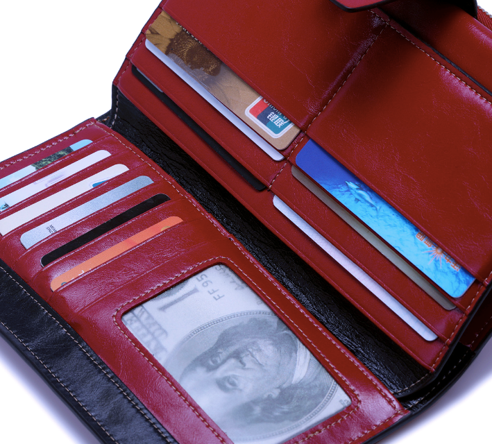 TPAI192 Wallet leather RFID protected Red