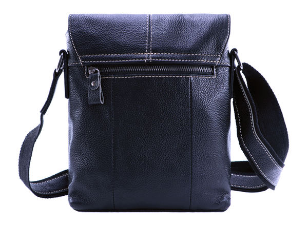 AD1067 Shoulder Bag Cowhide Leather Black