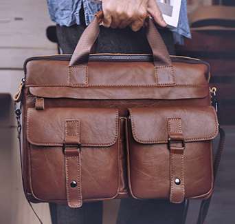 LLAN207 Laptop Bag Cowhide Leather Brown