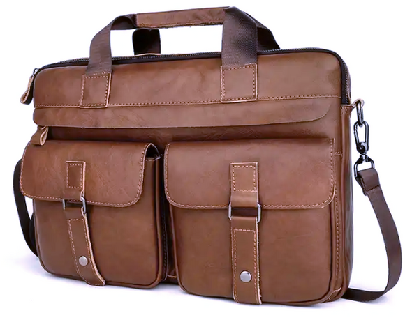 LLAN207 Laptop Bag Cowhide Leather Brown