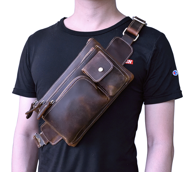 9412 Waist Bag / Bum Bag Dark Brown