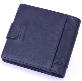 9107 Wallet leather RFID protected Black