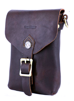 RB1267 Shoulder Bag Crazyhorse Cowhide Leather Brown