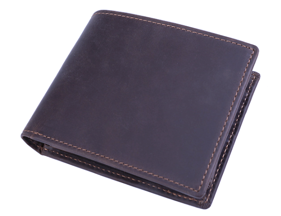 ZCHE9277 Wallet Crazyhorse Cowhide RFID protected Brown