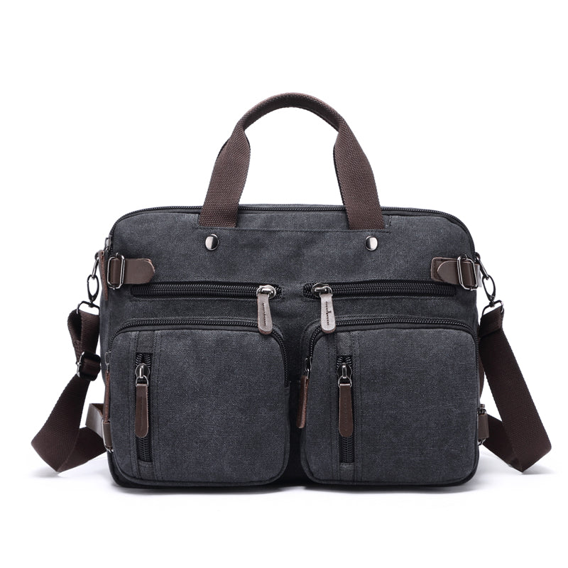 AD8691 Canvas Backpack / Laptop Bag / Shoulder Bag Black