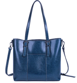 SGBQIA55-802 Oil Waxed Handbag Blue