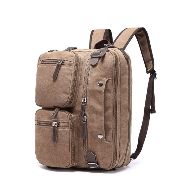 AD8691 Canvas Backpack / Laptop Bag / Shoulder Bag Brown