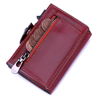 BP706 Pop-up Wallet leather RFID protected Red