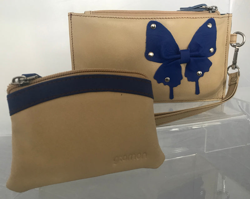 Gramon Ladies’ Leather RFID Wallet Butterfly Cream