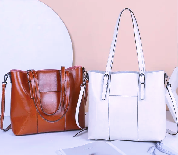 SGBQIA55-802 Oil Waxed Handbag Light Brown