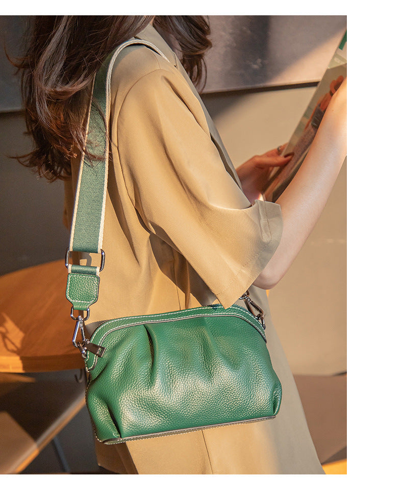 SG6688 Small Leather Handbag Green