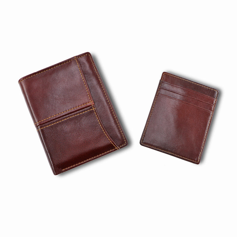 AD1059/LD194 Wallet leather RFID protected Chocolate