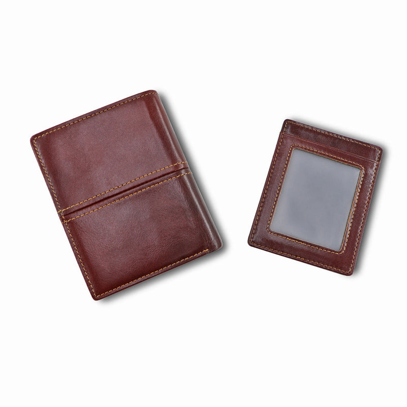 AD1059/LD194 Wallet leather RFID protected Chocolate