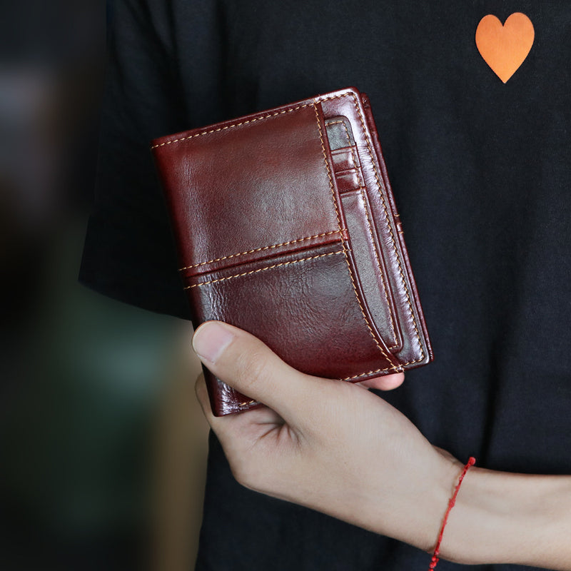 AD1059/LD194 Wallet leather RFID protected Chocolate