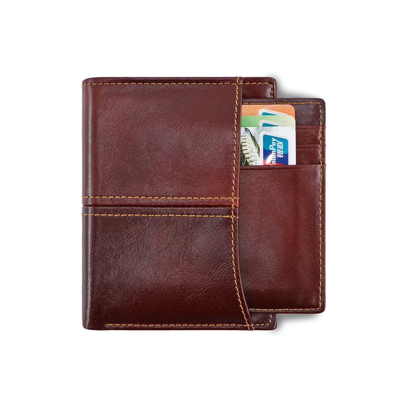 AD1059/LD194 Wallet leather RFID protected Chocolate