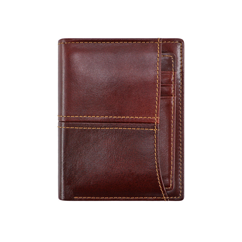 AD1059/LD194 Wallet leather RFID protected Chocolate