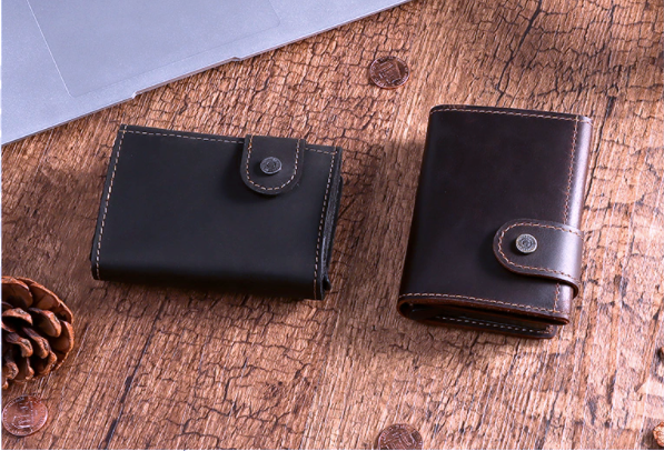 BP906 Pop-up Wallet leather RFID protected Coffee