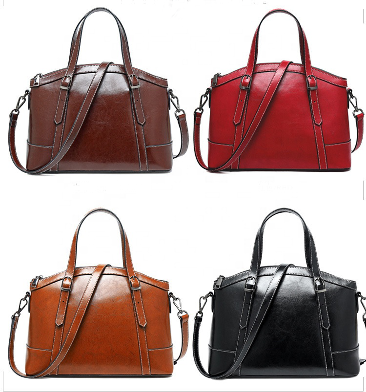 882 Oil Waxed Handbag Light Brown