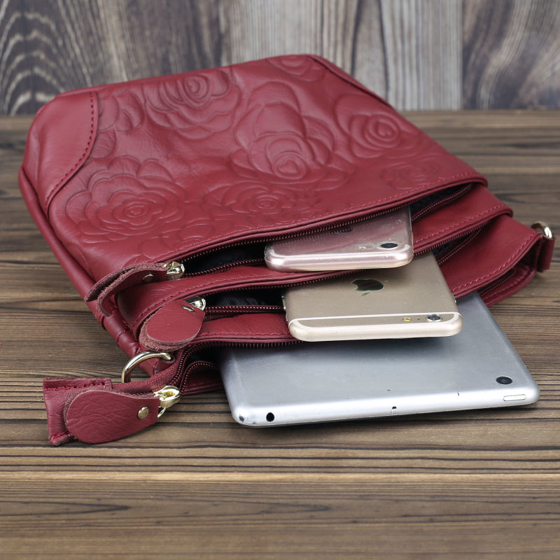 LDUNDJ018 Floral Handbag Rose