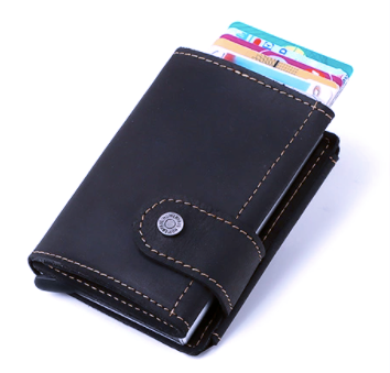 BP906 Pop-up Wallet leather RFID protected Coffee