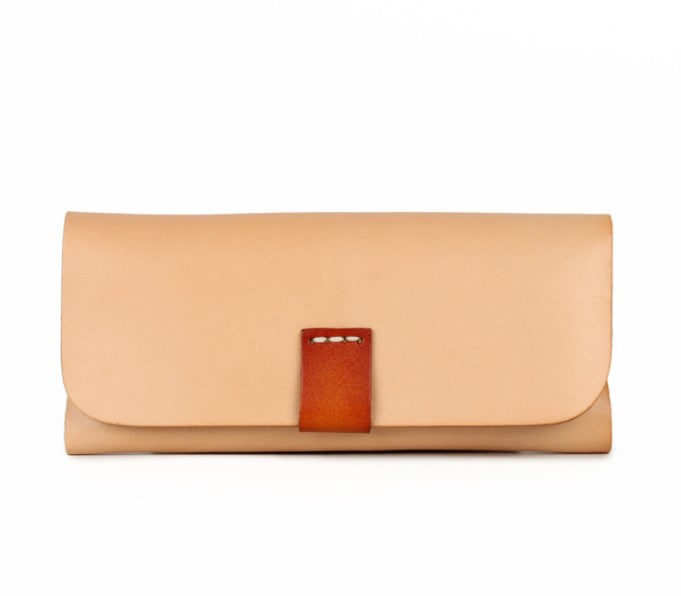 Glasses Case Leather Apricot