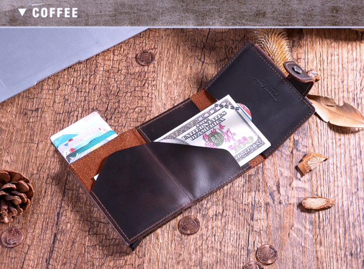 BP906 Pop-up Wallet leather RFID protected Coffee