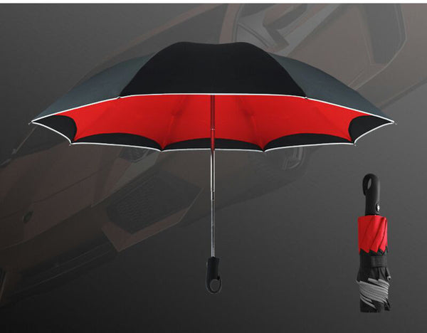 COMPACT Inverted Umbrella AUTO Open / AUTO Close GREEN