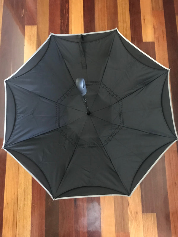 Black COMPACT Inverted Umbrella AUTO Open / AUTO Close