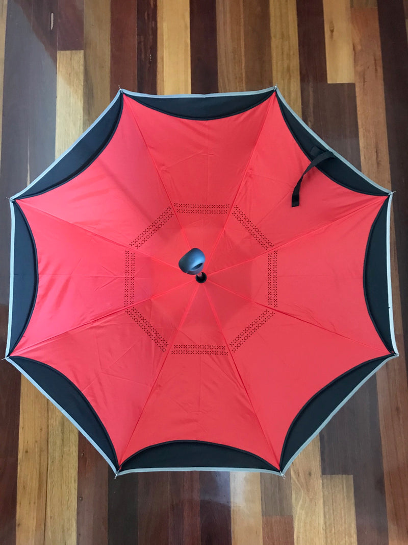 COMPACT Inverted Umbrella AUTO Open / AUTO Close RED