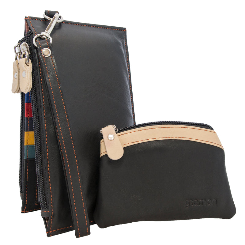 Gramon Ladies’ Leather RFID Wallet Black