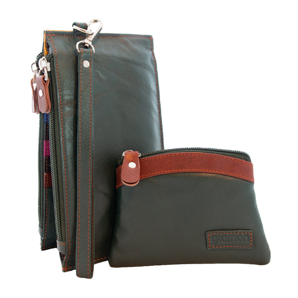 Gramon Ladies’ Leather RFID Wallet Dark Green