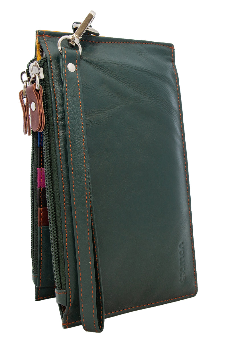 Gramon Ladies’ Leather RFID Wallet Dark Green